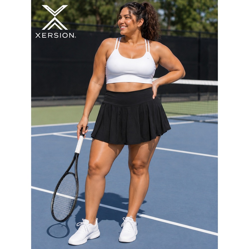 Xersion Black Flounce Skort Quick Dri Tennis Golf Active Wear Size 3X NWT